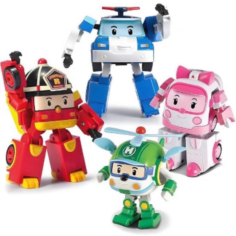 Robocar Poli Deluxe Big
Transforming Transformer Robot
4pcs Poli Roy Amber Helly